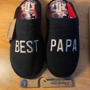 Dearfoams cozy comfort men's BEST PAPA slippers